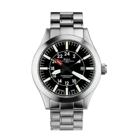 BALL Watch Engineer Master II Aviator GMT Automatic Stainless Steel Bracelet Watch, GM1086C-SJ-BK