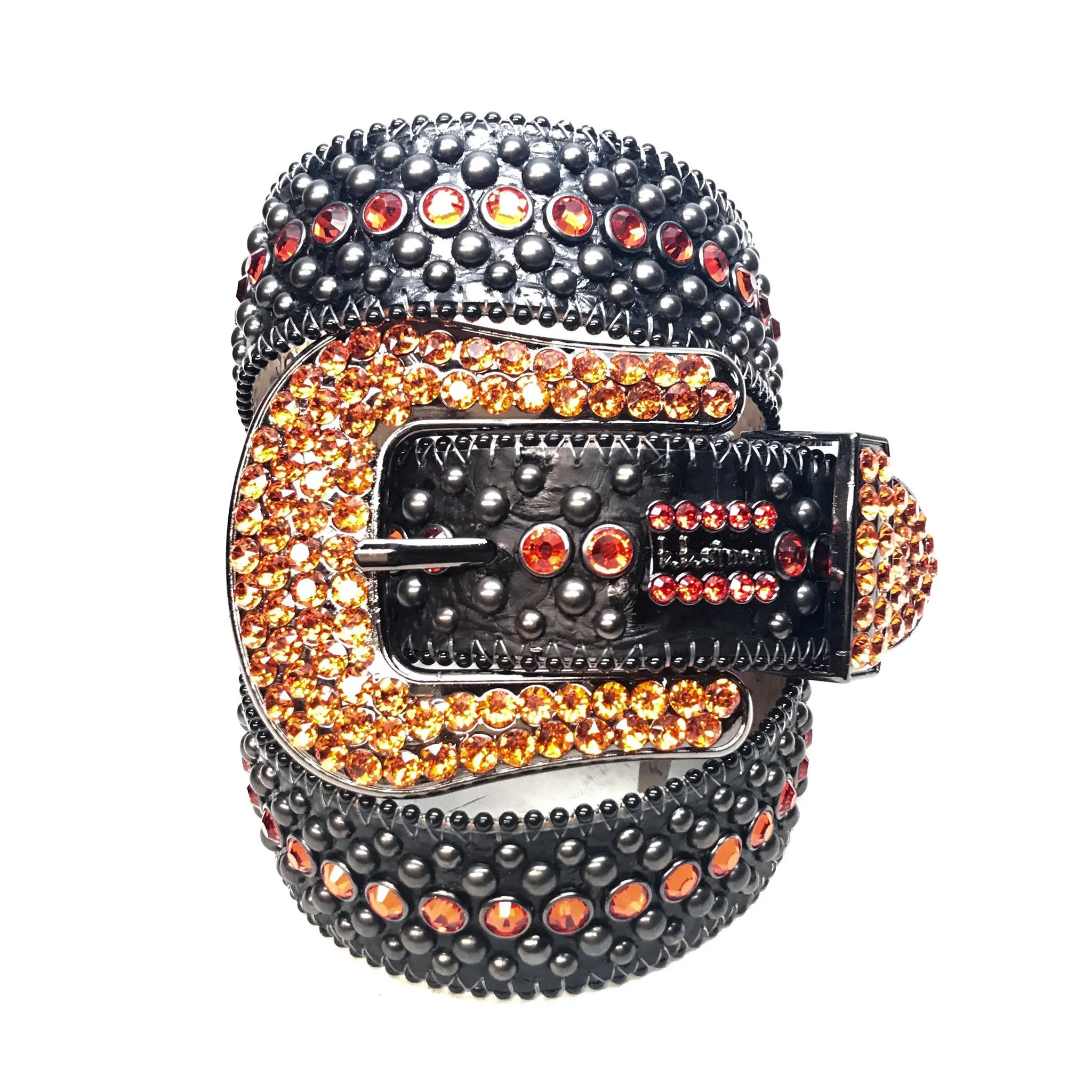b.b. Simon 'Orange Fire' Fully Loaded Crystal Belts