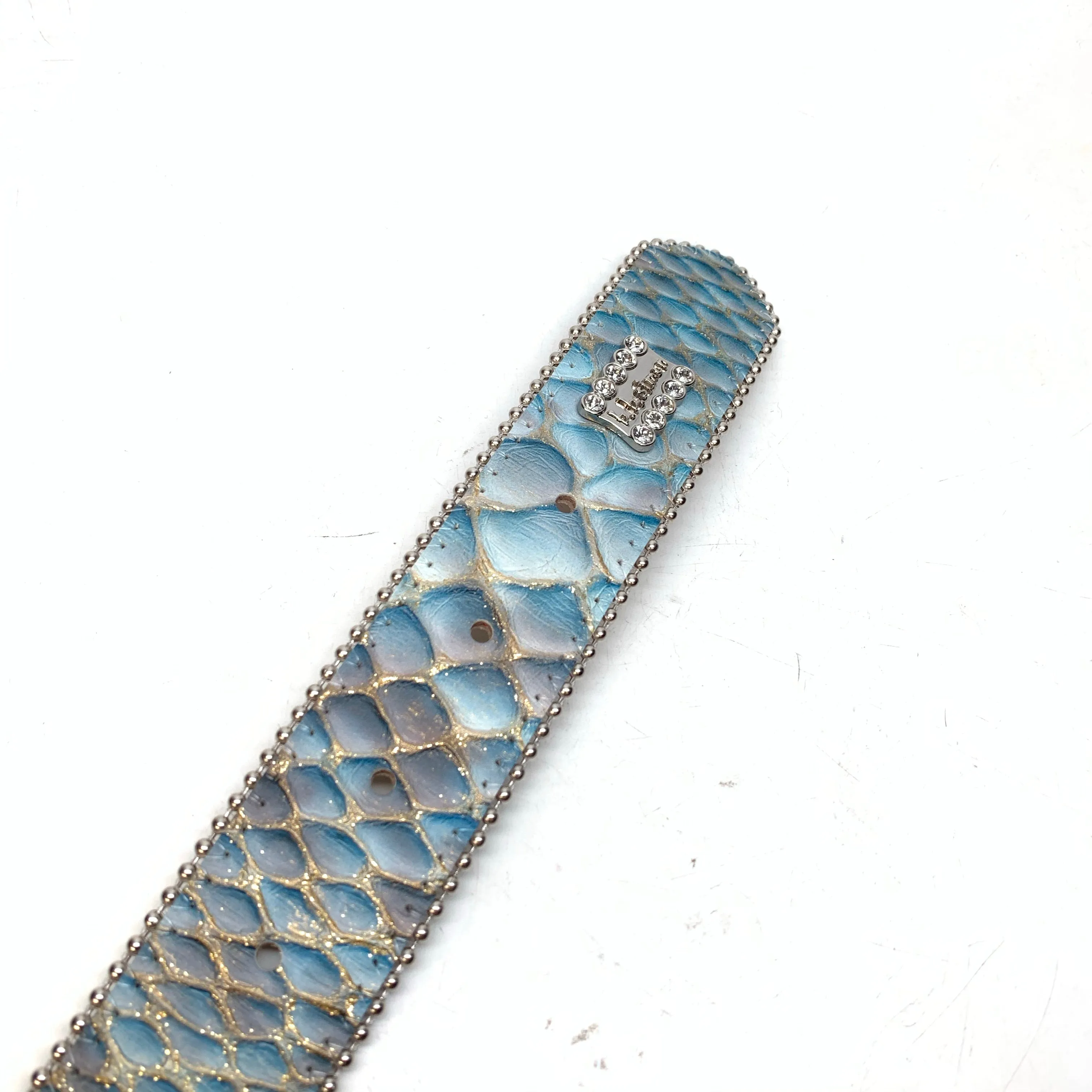 b.b. Simon 'Sky Pirarucu Skull' Crystal Belt