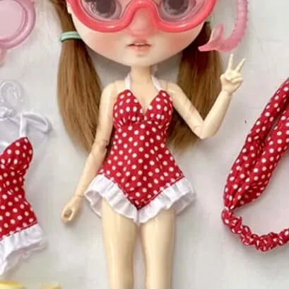 Blythe doll swimsuit 1/6 scale outfit