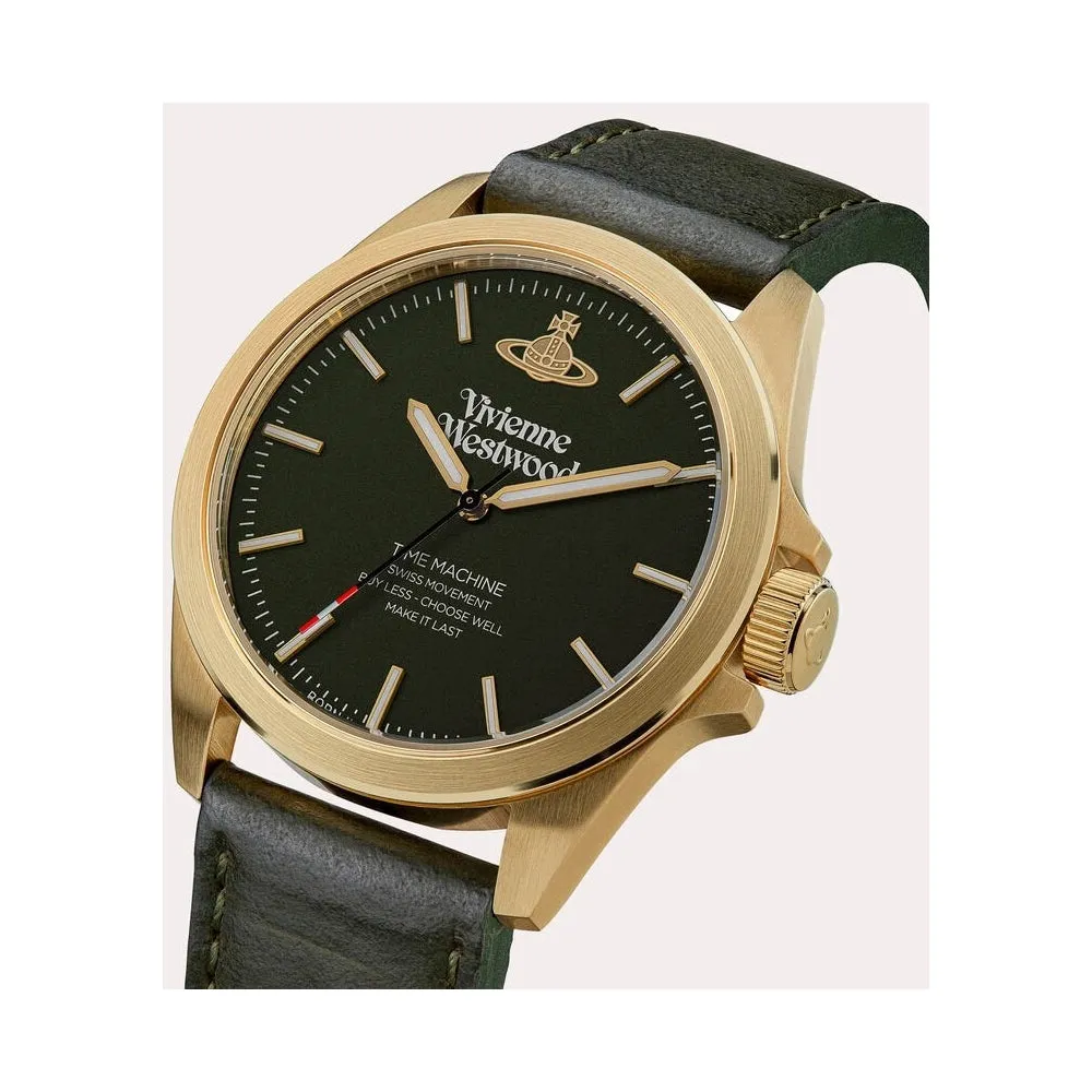 Camden Lock Gents Watch - Green/Gold - VV063GRGD