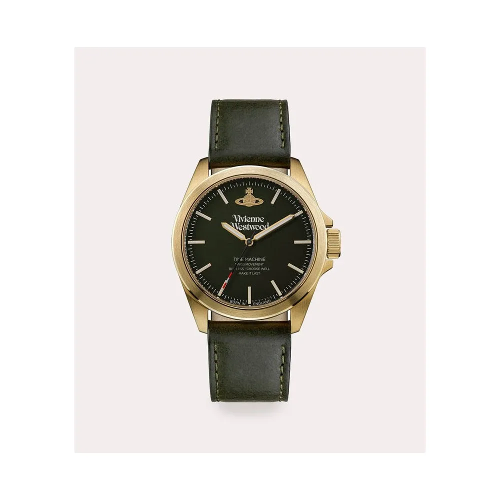 Camden Lock Gents Watch - Green/Gold - VV063GRGD