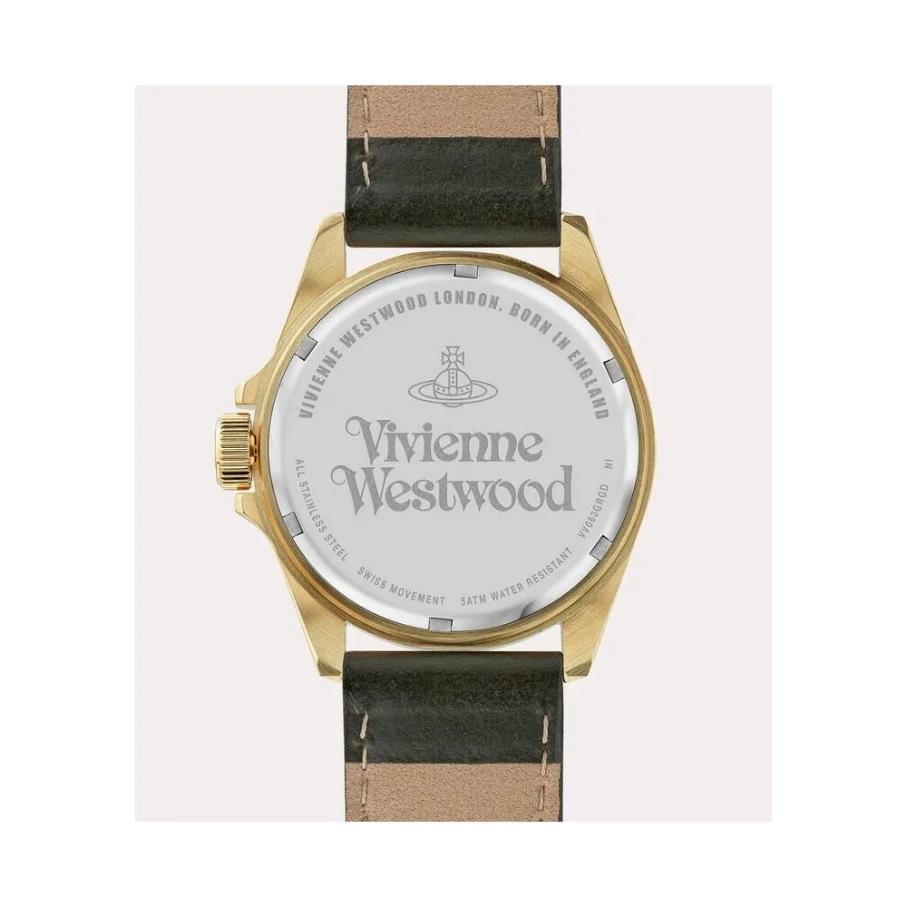 Camden Lock Gents Watch - Green/Gold - VV063GRGD
