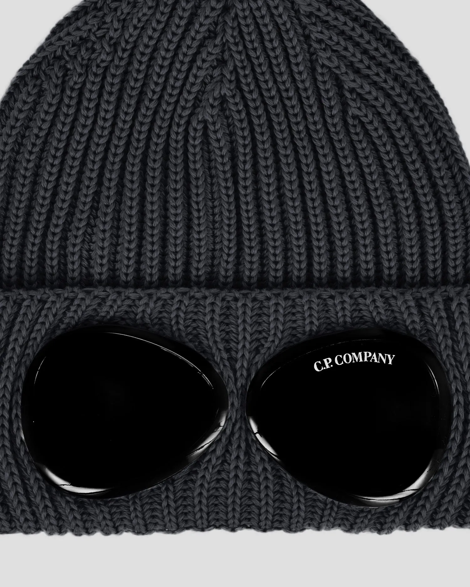 C.P. Company Merino Wool Goggle Beanie / Dark Fog Grey