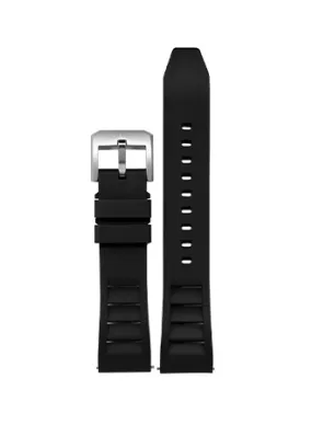 Premium Dievas FKM Black Rubber Watch Strap