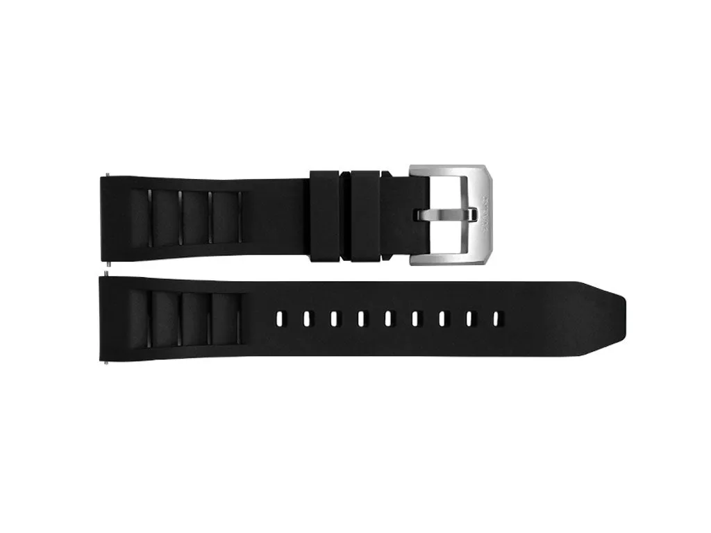 Premium Dievas FKM Black Rubber Watch Strap