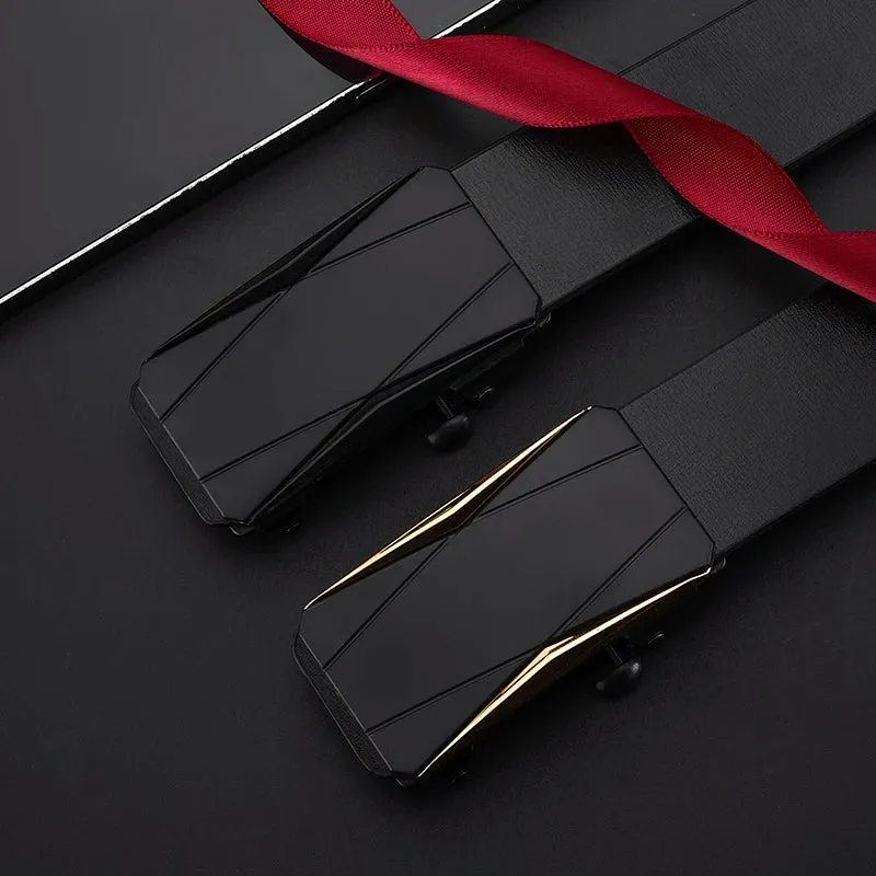 Fashion Business Men'S Belt Genuine Luxury Brand Belt Automatic Buckle Belt PU Leather Soft Belt With Cargo Pants Jeans Belt