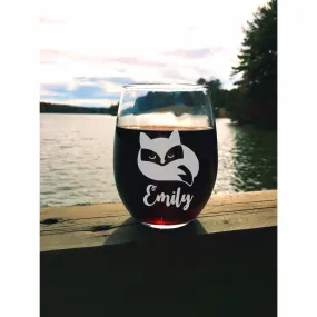 Fox Wine Glass