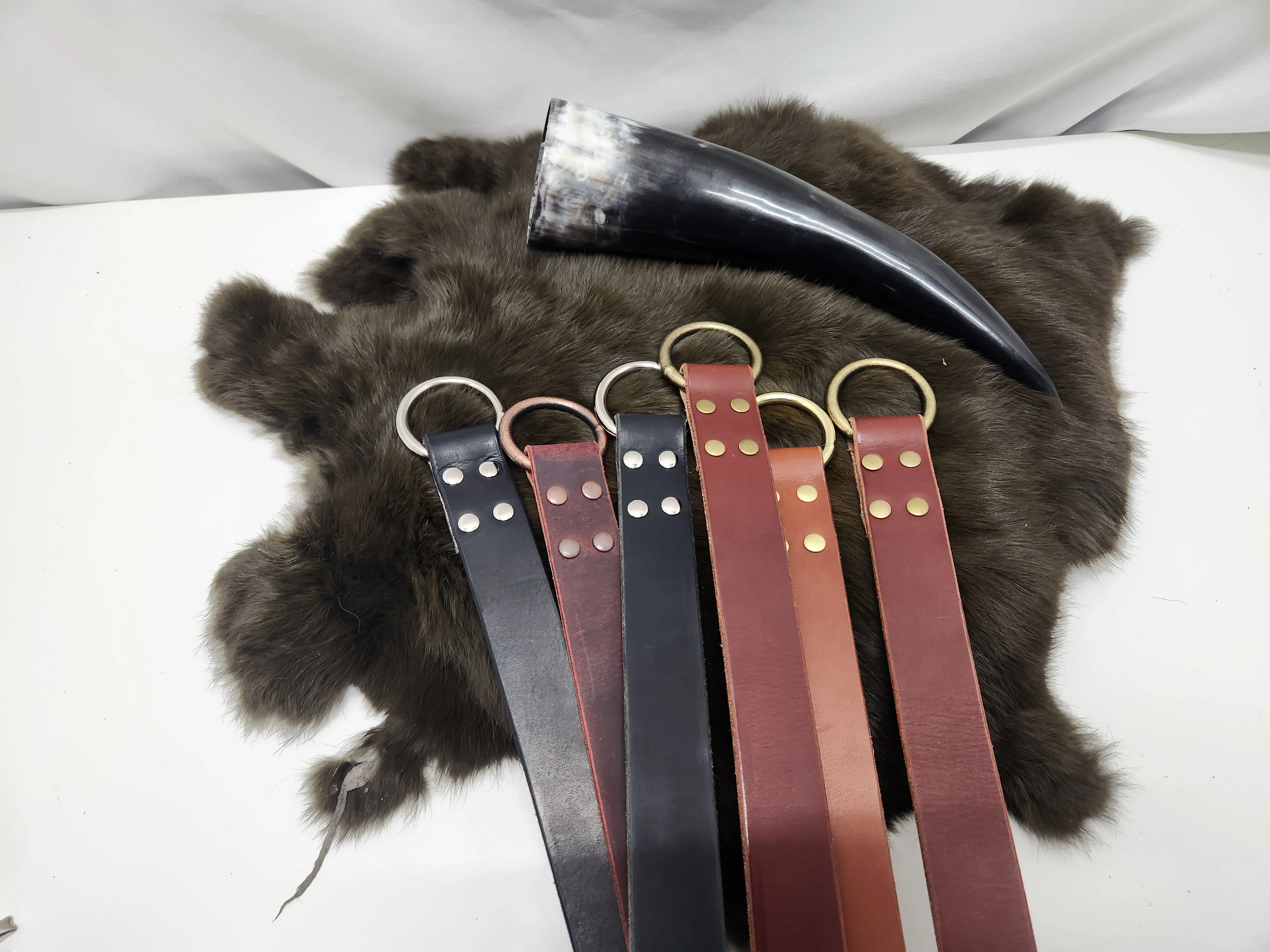 Leather Ring Belts