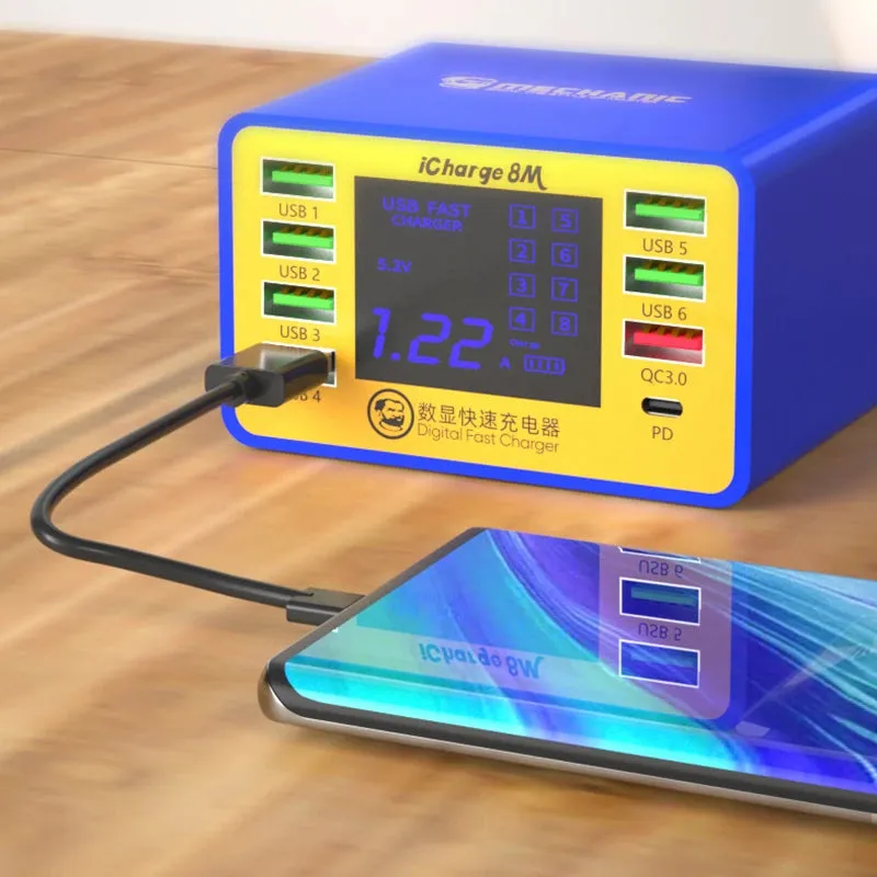 Mechanic iCharge 8M 8 Ports USB Fast Charger Station QC 3.0 Wireless Charging Hub