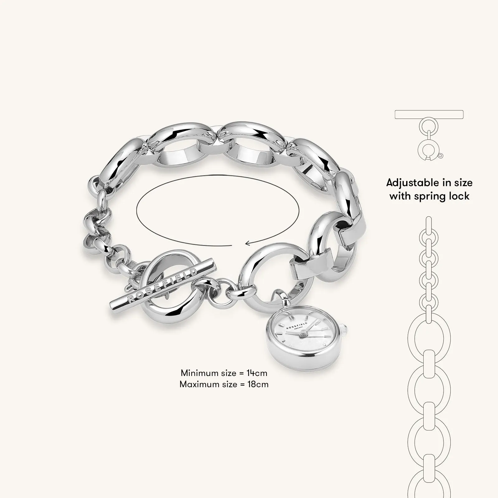 Sterling Silver Oval Charm Chain Necklace - Elegant & Stylish Jewelry