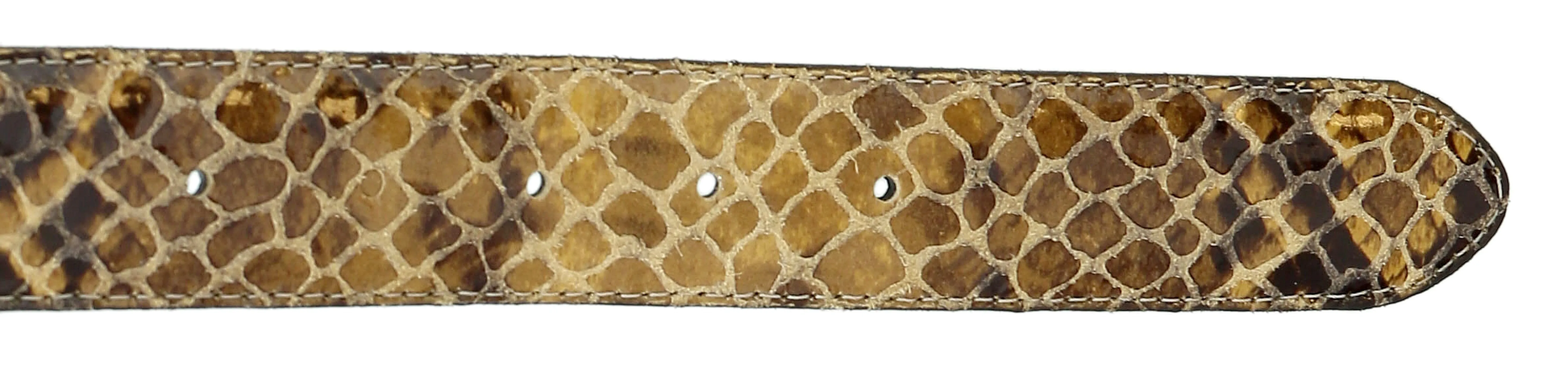 Pierre Cardin Camel Python Embossed Classic D-Ring Adjustable Belt Adjustable Mens Belt-