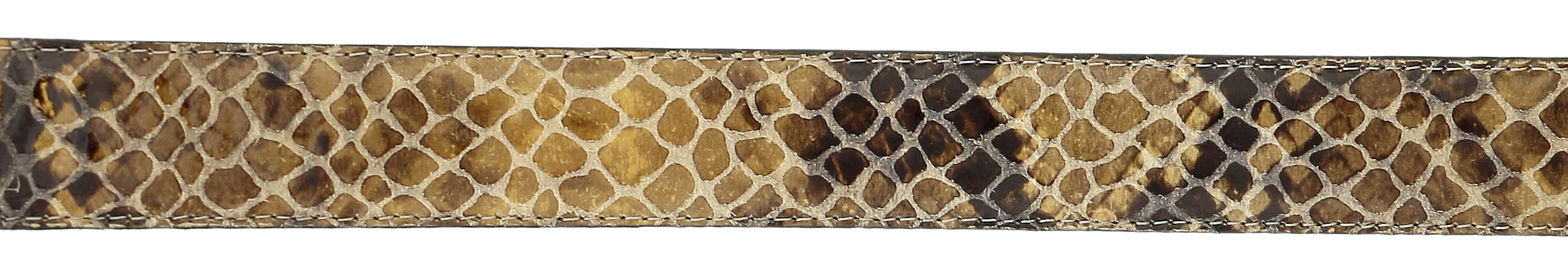 Pierre Cardin Camel Python Embossed Classic D-Ring Adjustable Belt Adjustable Mens Belt-