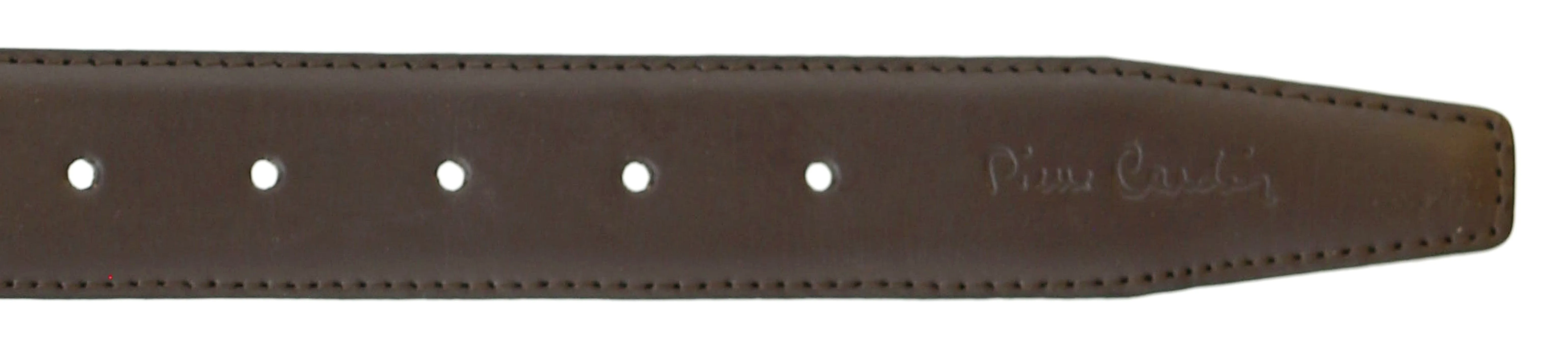 Pierre Cardin Dark Brown Classic Silver D-Ring Adjustable Belt Adjustable Mens Belt-