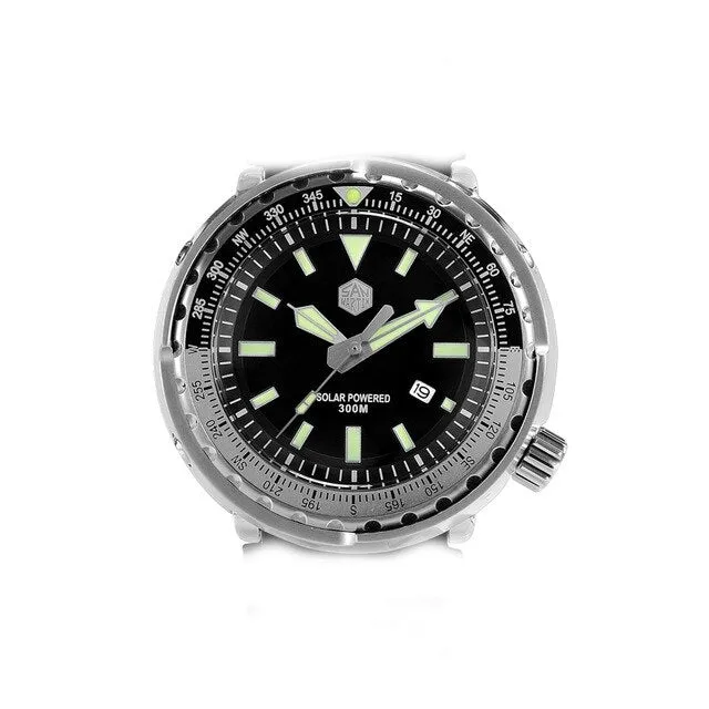 San Martin New Tuna SBDC035 Wrist Watches Stainless Steel Diving Watches 30ATM Solar VS37 Movement Quartz watch for Men Women