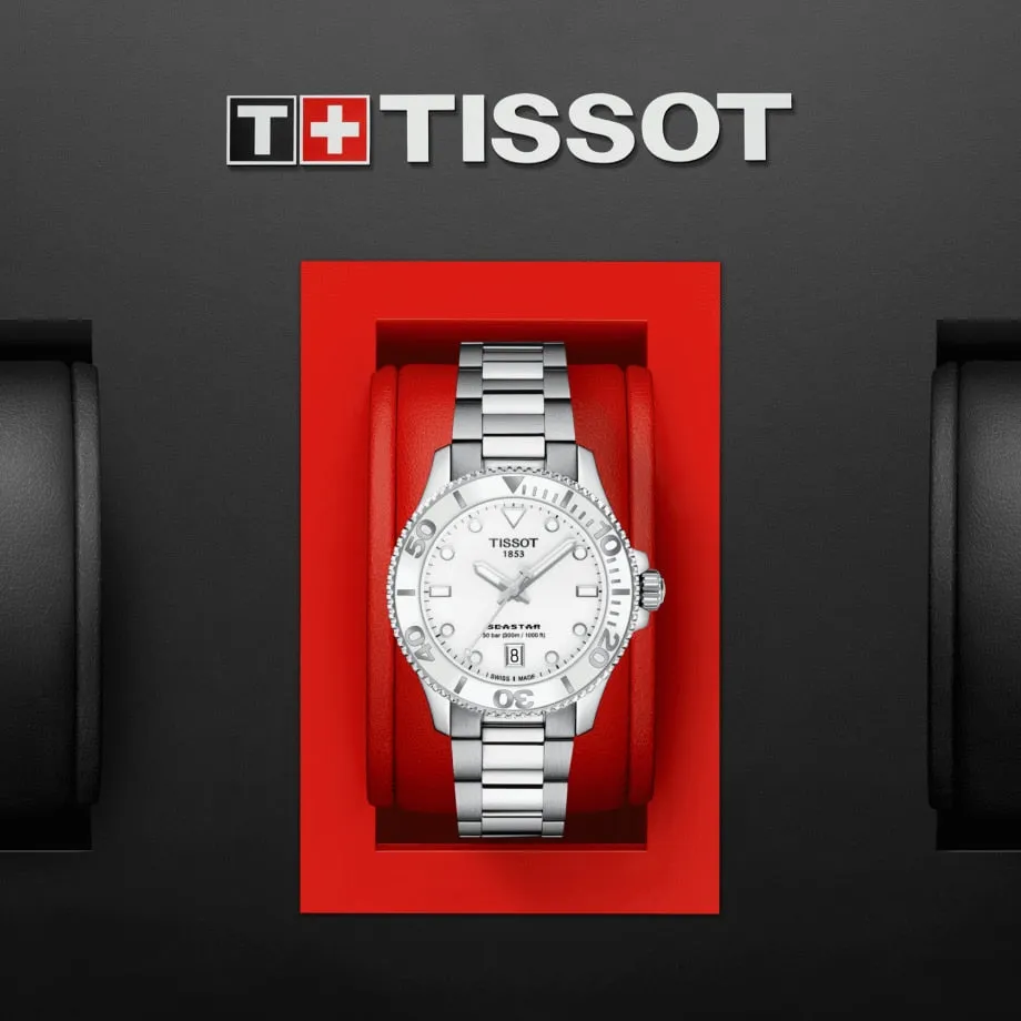 Seastar 1000 36MM White/Steel Watch