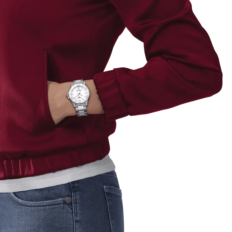 Seastar 1000 36MM White/Steel Watch