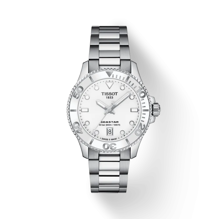 Seastar 1000 36MM White/Steel Watch
