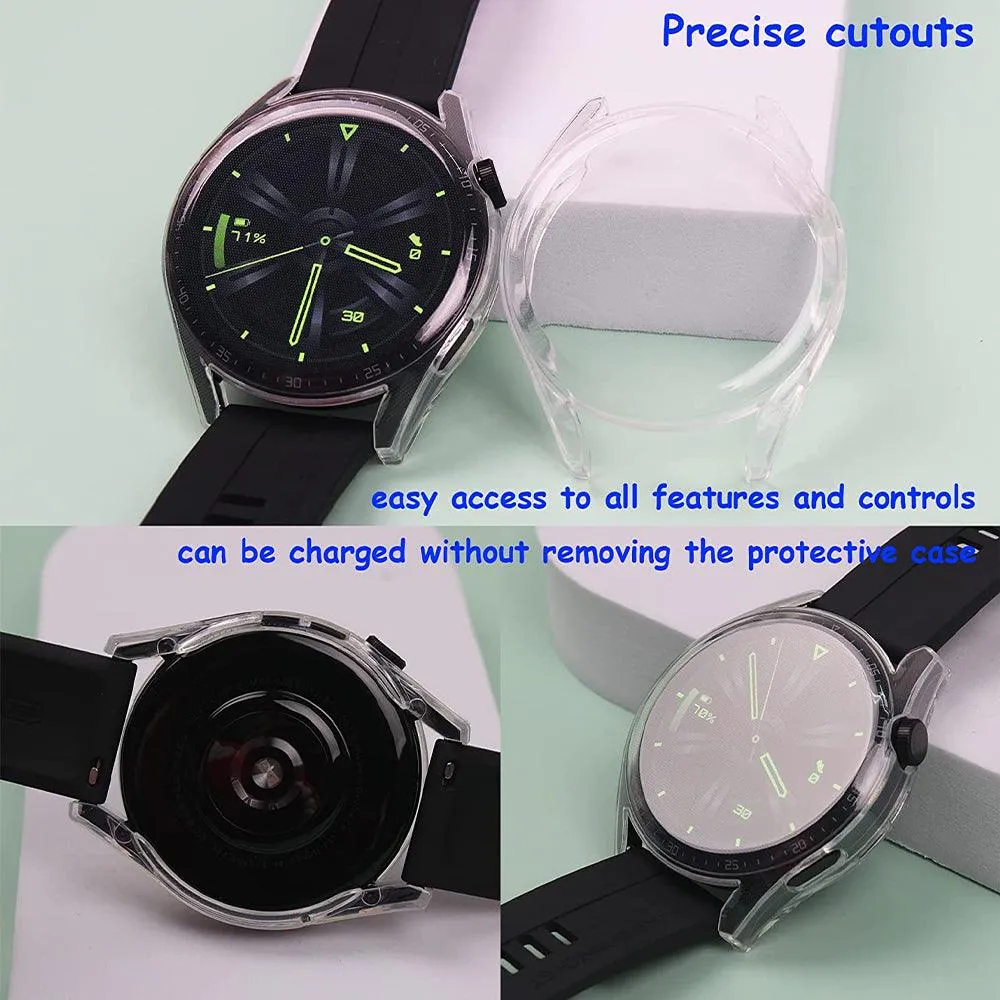 Smart Watch Transparent Silicone Full Cover With Frame Huawei GT 3 46mm