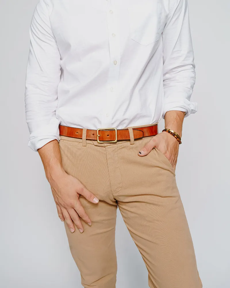 Standard Brass Harness Leather Belt
